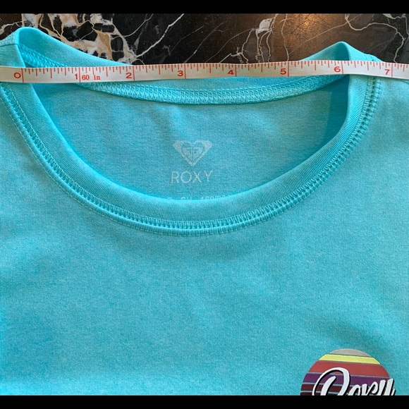 Roxy Rash Guard Turquoise Size S/P - Picture 3 of 8